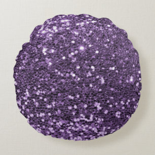 Elegant glittertexturdesign rund kudde