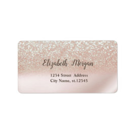 Elegant Glittrande Chic Ombre Bokeh Adressetikett