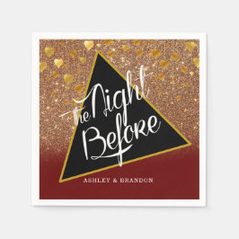 Elegant Glittrig Sand Kvällen Före Servett