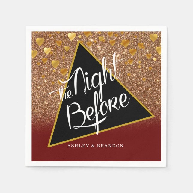 Elegant Glittrig Sand Kvällen Före Servett (Framsidan)