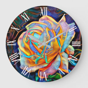 Elegant Glossy Unique Ro Art Dream Stor Klocka