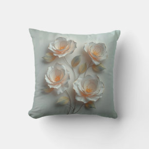 Elegant Glowing 3 D Flowers Kudde
