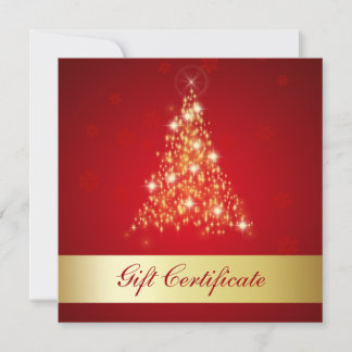 Elegant Glowing God jul Träd Gift Card