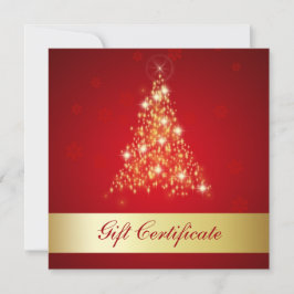 Elegant Glowing God jul Träd Gift Card