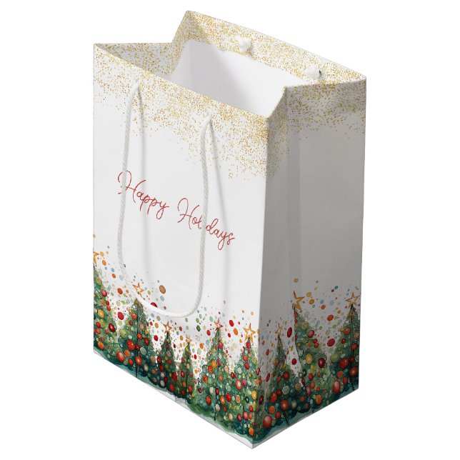 Elegant Gnistra Julgran Gift Bag (Framsidan Vinklad)