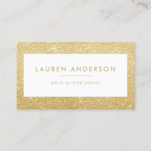 Elegant Gnistra och Shine Guld Glitter Salon Visitkort