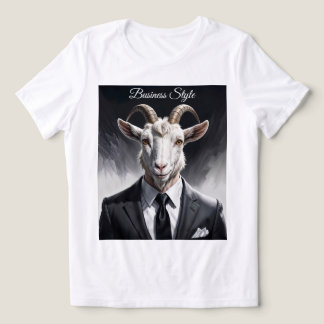 Elegant goat gentleman in formal portrait scene t shirt