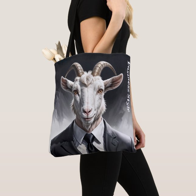 Elegant goat gentleman in formal portrait scene tygkasse (Närbild)