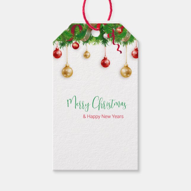 Elegant God andedräkt med Ornament Presentetikett (Framsidan)