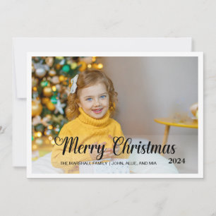 Elegant God Jul 2024 Foto Typografi Julkort