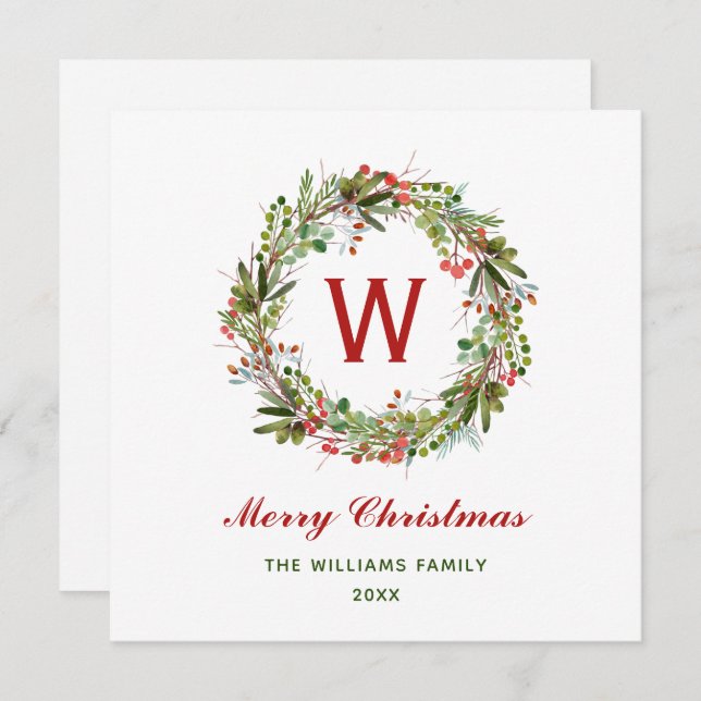 Elegant God Jul-andningsfamilj Kort (Fram/baksida)