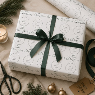 Elegant God Jul Anpassad Logotyp Presentpapper