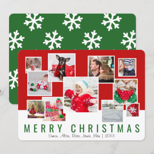 Elegant God jul Anpassningsbar Photo Collage Julkort
