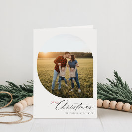 Elegant God Jul Ark Familjefoto Collage Helgkort