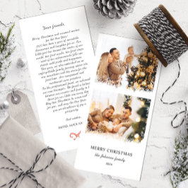 Elegant God jul - årsfoto för familjeuppdatering Julkort