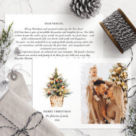 Elegant God jul årsvisa familjerapport Julkort