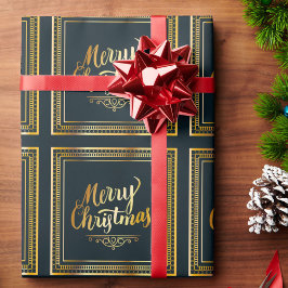 Elegant God jul Black & Guld Gift Presentpapper
