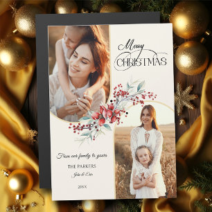 Elegant God jul Blommigt Guld Arch 2-foto