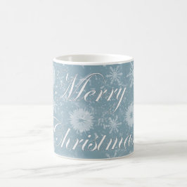 Elegant God jul Blue & White Coffee Kaffemugg