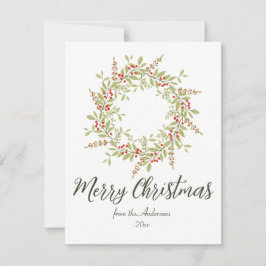 Elegant God jul Botanical Grey Julkort