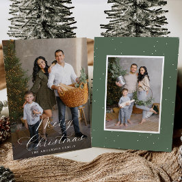 Elegant God jul Calligraphy Sage 2 Photo Julkort