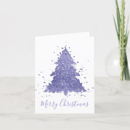 Elegant God jul | Charming Lila Träd Helgkort