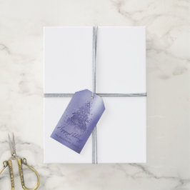 Elegant God jul | Charming Lila Träd Presentetikett