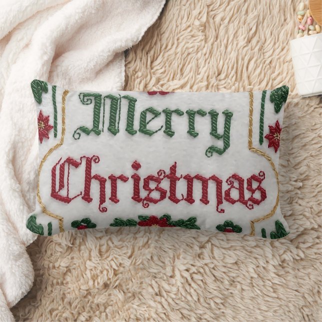Elegant God jul Dekorativ kudde Cover Festive (Filt)