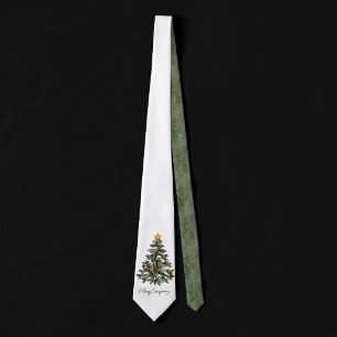 Elegant God jul Dusty Mauve Rosa Träd Slips