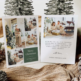 Elegant God Jul Familj Multi Foto Kort