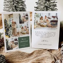 Elegant God Jul Familj Multi Foto Kort