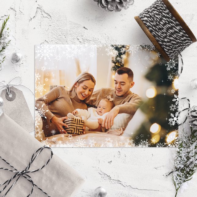 Elegant God jul-familjens fotokort Ram Julkort (Skapare uppladdad)