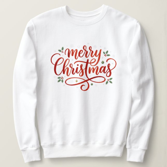 Elegant God Jul Festive  T Shirt (Design framsida)