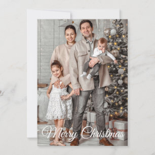 Elegant God Jul Gott Nytt År Foto Julkort