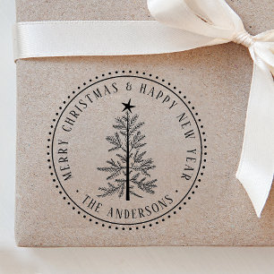 Elegant God Jul & Gott Nytt År Självfärgande Stämpel