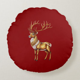 Elegant God jul Guld julafton festive pa Rund Kudde