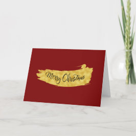 Elegant God jul Guld & Red Photo Card Helgkort