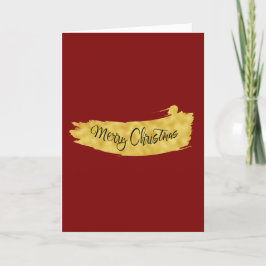 Elegant God jul Guld & Red Photo Card Helgkort