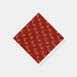 Elegant God jul Guld renar julafton festive Pappersservett