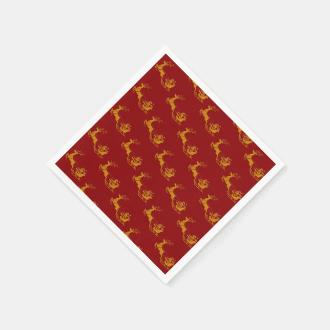 Elegant God jul Guld renar julafton festive Pappersservett (Hörn)