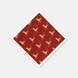 Elegant God jul Guld renar julafton festive Pappersservett