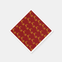 Elegant God jul Guld Santa sled hjort julafton Pappersservett