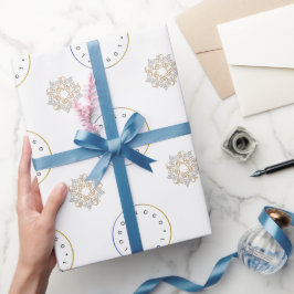 Elegant God Jul Guld & Silver Stjärna & Logo Presentpapper