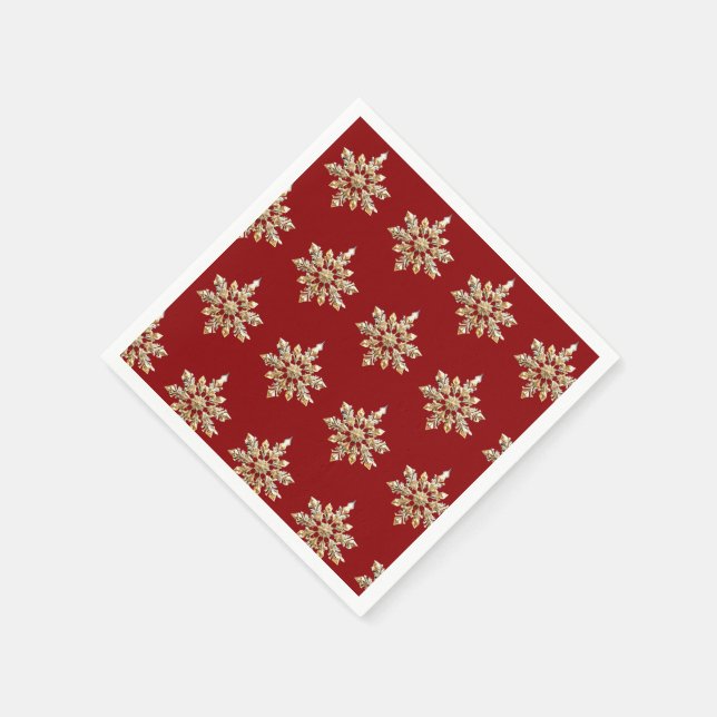 Elegant God jul Guld Snowflake julafton Pappersservett (Hörn)