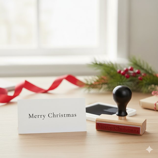 Elegant God Jul Gummistämpel för Högtider Stämpel (Skapare uppladdad)