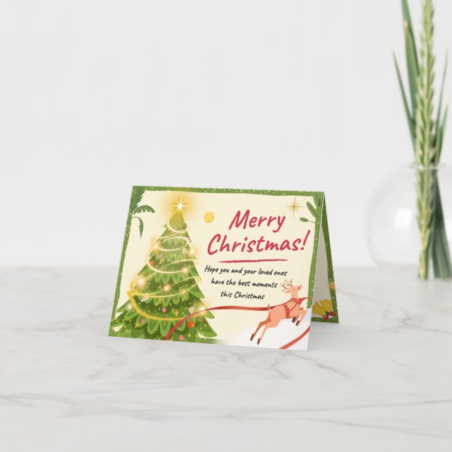 Elegant God jul hälsningskort Kort (Framsida)