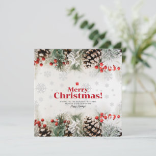 Elegant God jul Helgdag Card, nytt år Julkort