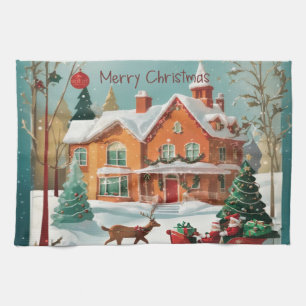 Elegant God jul Helgdag Kitchen Towel Kökshandduk