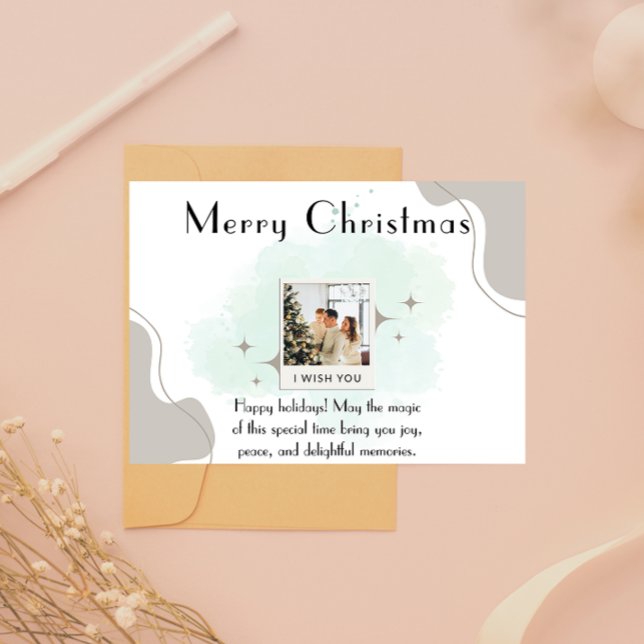 Elegant God jul-kortmall Julkort (Elegant Merry Christmas Card Template)