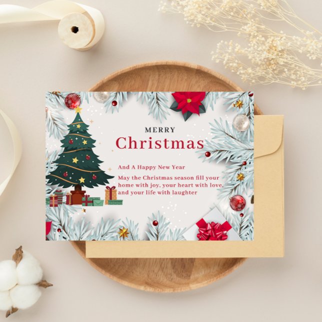 Elegant God jul-kortmall Julkort (Elegant Merry Christmas Card Template)